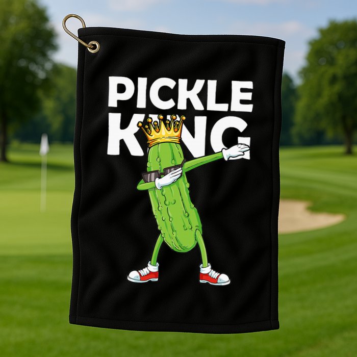 Dabbing Pickle King Cucumber Dab Funny Veggie Vegetarian Golf Towel