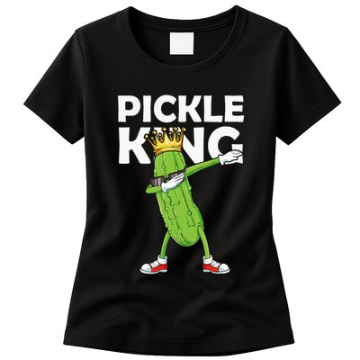 Dabbing Pickle King Cucumber Dab Funny Veggie Vegetarian Womens T-Shirt