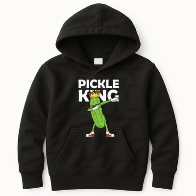 Dabbing Pickle King Cucumber Dab Funny Veggie Vegetarian Kids Hoodie
