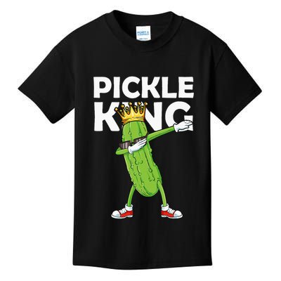 Dabbing Pickle King Cucumber Dab Funny Veggie Vegetarian Kids T-Shirt