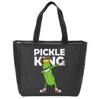 Dabbing Pickle King Cucumber Dab Funny Veggie Vegetarian Zip Tote Bag