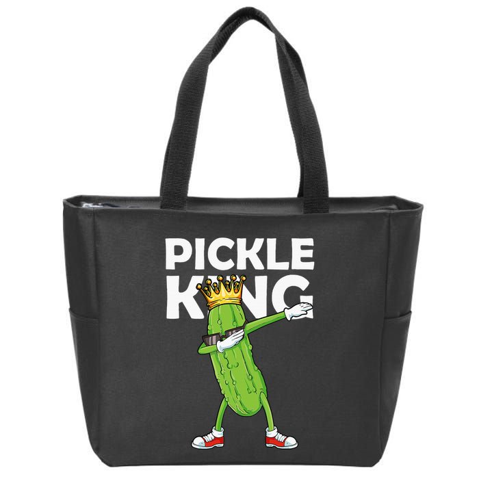 Dabbing Pickle King Cucumber Dab Funny Veggie Vegetarian Zip Tote Bag