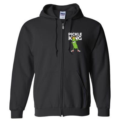 Dabbing Pickle King Cucumber Dab Funny Veggie Vegetarian Full Zip Hoodie