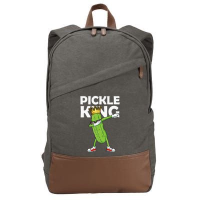 Dabbing Pickle King Cucumber Dab Funny Veggie Vegetarian Cotton Canvas Backpack
