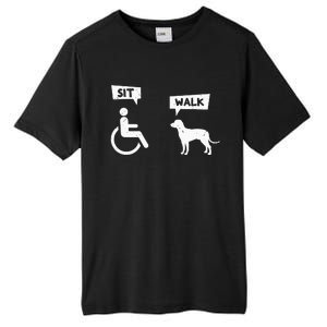 Dog Pet Lover Funny Sit Walk Wheelchair User For Dogs Owner Tall Fusion ChromaSoft Performance T-Shirt