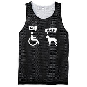 Dog Pet Lover Funny Sit Walk Wheelchair User For Dogs Owner Mesh Reversible Basketball Jersey Tank