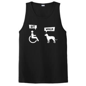 Dog Pet Lover Funny Sit Walk Wheelchair User For Dogs Owner PosiCharge Competitor Tank