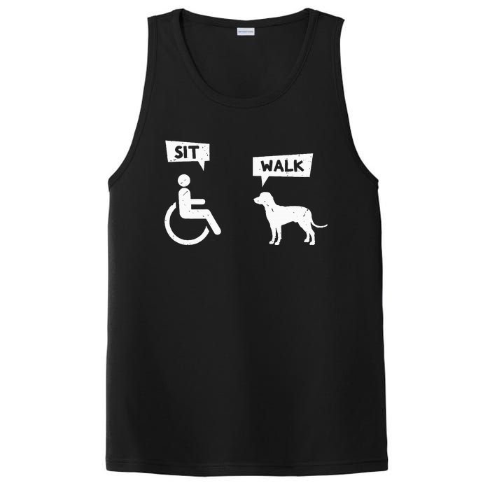 Dog Pet Lover Funny Sit Walk Wheelchair User For Dogs Owner PosiCharge Competitor Tank