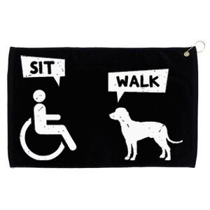 Dog Pet Lover Funny Sit Walk Wheelchair User For Dogs Owner Grommeted Golf Towel