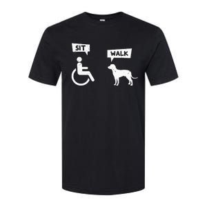 Dog Pet Lover Funny Sit Walk Wheelchair User For Dogs Owner Softstyle CVC T-Shirt