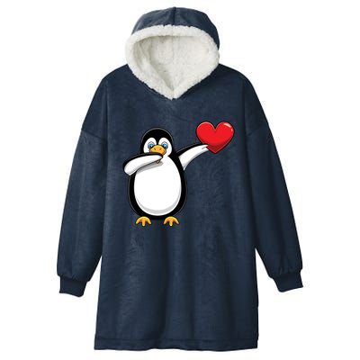 Dabbing Penguin Lover Dab Valentines Day Gift Hooded Wearable Blanket