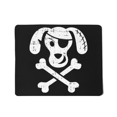 Dog Pirate Lazy Halloween Costume Puppy Skull Crossbones Mousepad