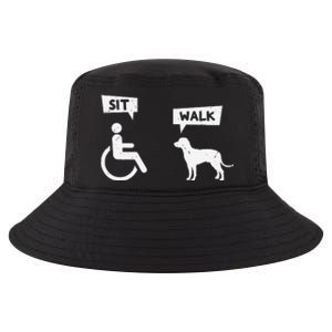 Dog Pet Lover Funny Sit Walk Wheelchair User For Dogs Owner Cool Comfort Performance Bucket Hat