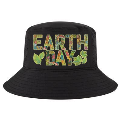 Decorative Pattern Letters Earth Day Cool Comfort Performance Bucket Hat