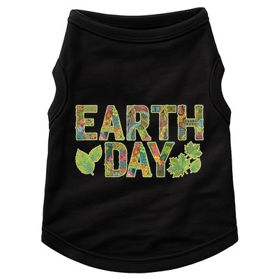 Decorative Pattern Letters Earth Day Doggie Tank
