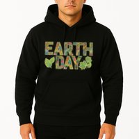 Decorative Pattern Letters Earth Day Hoodie