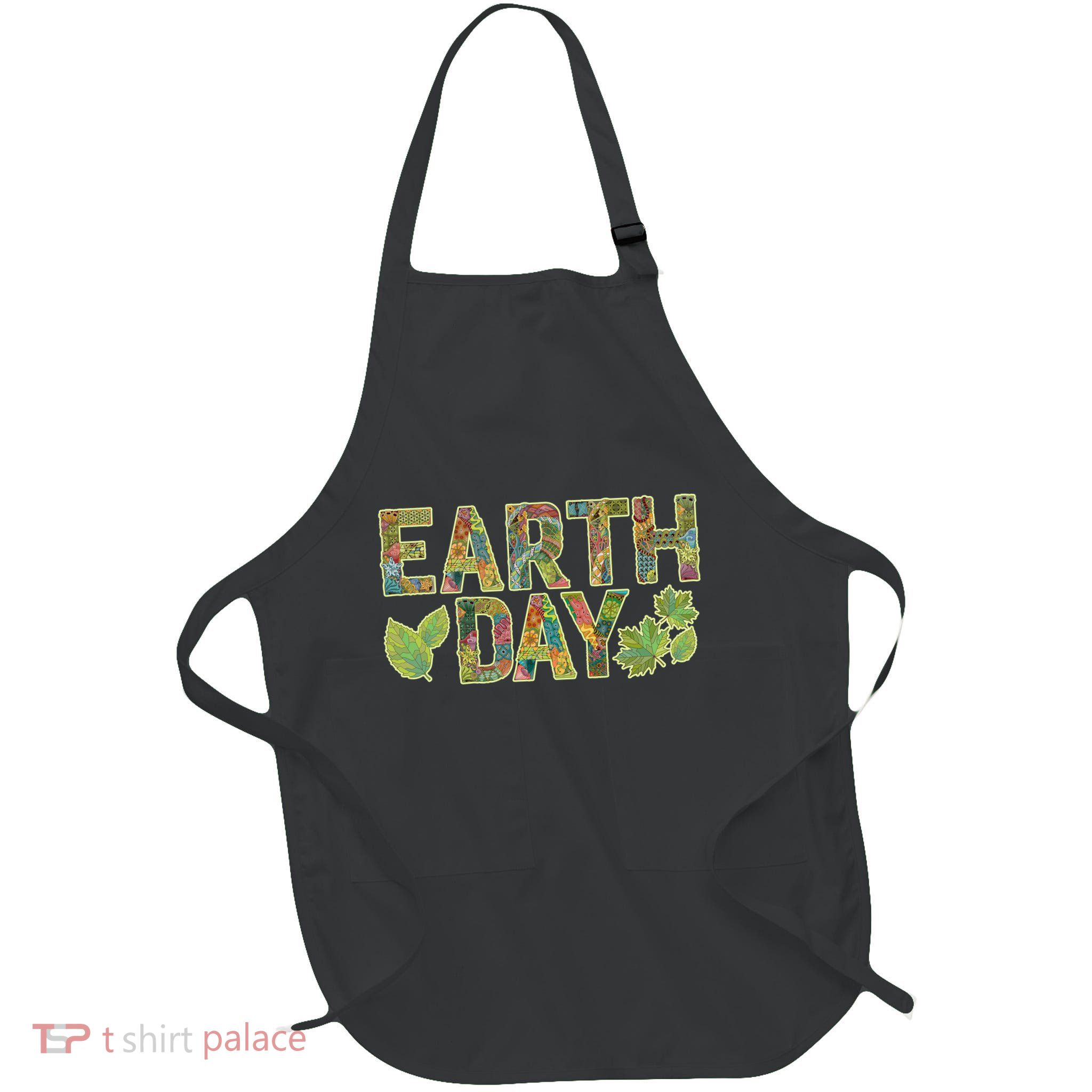Decorative Pattern Letters Earth Day Apron