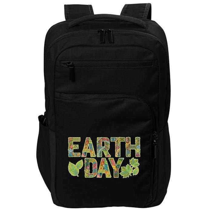 Decorative Pattern Letters Earth Day Impact Tech Backpack
