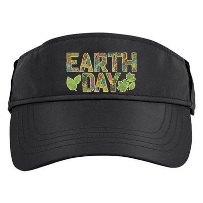Decorative Pattern Letters Earth Day Adult Drive Performance Visor