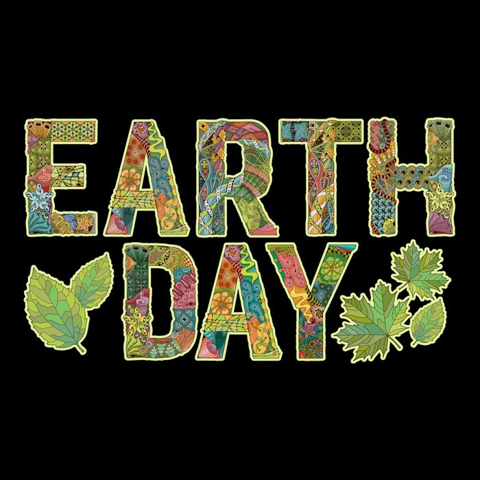 Decorative Pattern Letters Earth Day Flatbill Hat