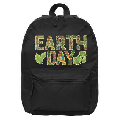 Decorative Pattern Letters Earth Day 16 in Basic Backpack