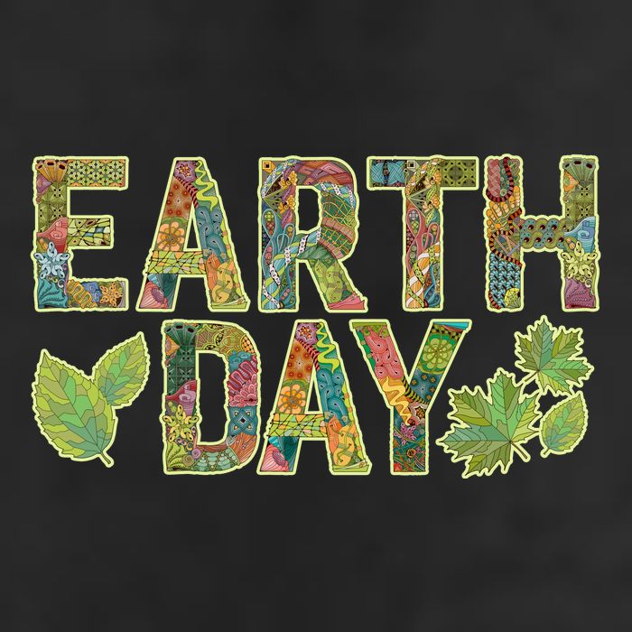 Decorative Pattern Letters Earth Day Tumbler