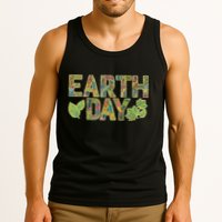 Decorative Pattern Letters Earth Day Tank Top