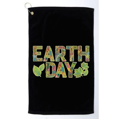 Decorative Pattern Letters Earth Day Golf Towel