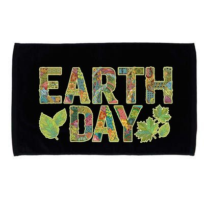 Decorative Pattern Letters Earth Day Microfiber Hand Towel
