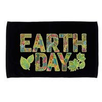 Decorative Pattern Letters Earth Day Microfiber Hand Towel