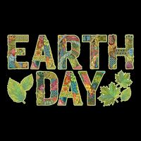 Decorative Pattern Letters Earth Day Full Zip Hoodie