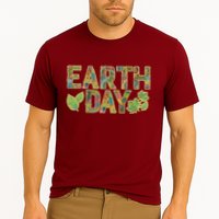 Decorative Pattern Letters Earth Day Performance Shirt