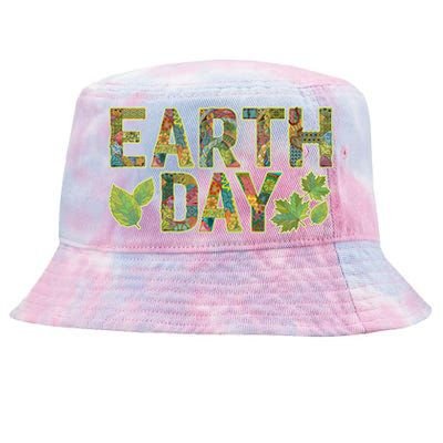 Decorative Pattern Letters Earth Day Tie-Dyed Bucket Hat