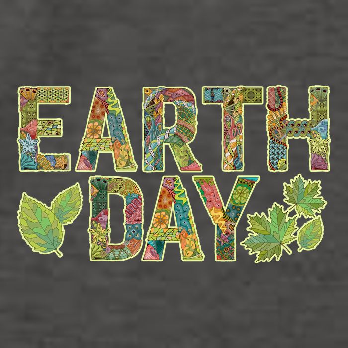 Decorative Pattern Letters Earth Day Vector Backpack