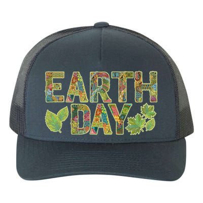 Decorative Pattern Letters Earth Day Yupoong Adult 5-Panel Trucker Hat