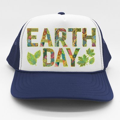 Decorative Pattern Letters Earth Day Trucker Hat