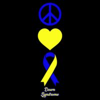 Down Syndrome Peace And Love Ribbon Toddler T-Shirt