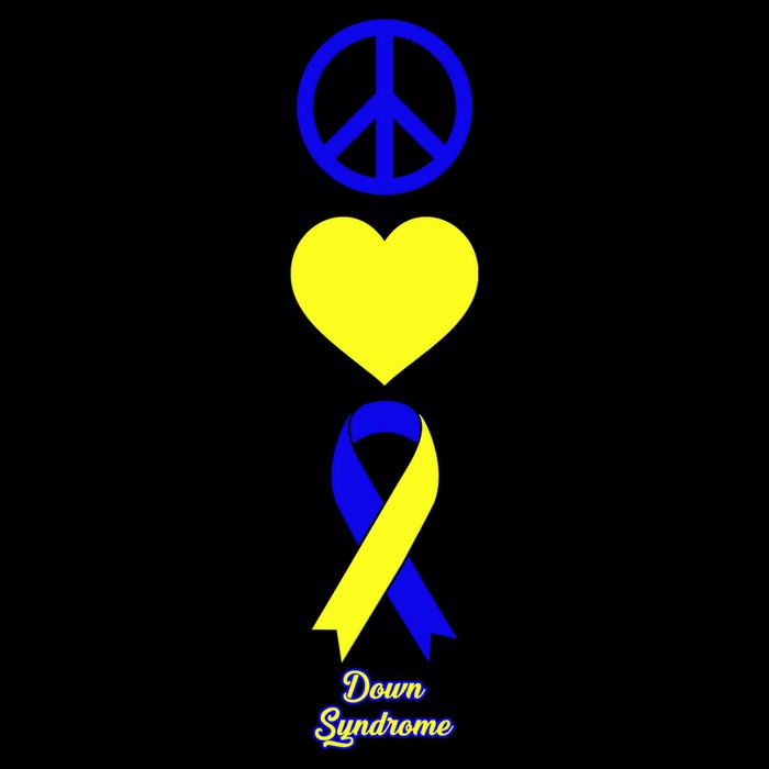 Down Syndrome Peace And Love Ribbon Toddler T-Shirt