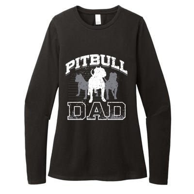 Dad Pitbull Lover Dog Owner Father Day Gift Meaningful Gift Womens CVC Long Sleeve Shirt