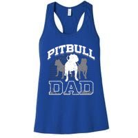 Dad Pitbull Lover Dog Owner Father Day Gift Meaningful Gift Women's Racerback Tank