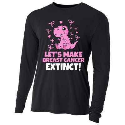 Dino Pink Let's Make Breast Cancer Extinct Cooling Performance Long Sleeve Crew