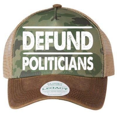 Defund Politicians Libertarian Gift Legacy Tie Dye Trucker Hat