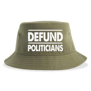 Defund Politicians Libertarian Gift Sustainable Bucket Hat