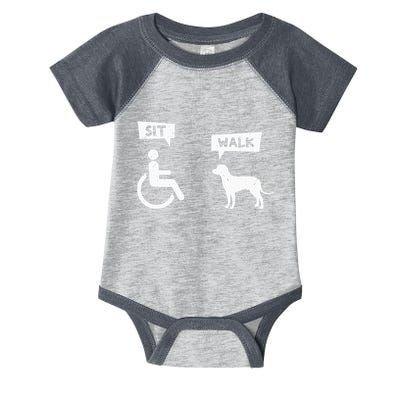 Dog Pet Lover Funny Sit Walk Wheelchair User For Dogs Owner Infant Baby Jersey Bodysuit