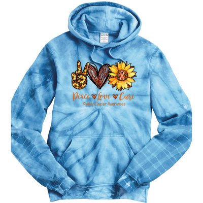 Daisy Peace Love Cure Kidney Cancer Awareness Gift Tie Dye Hoodie