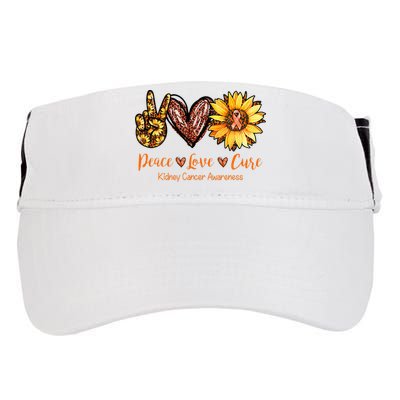 Daisy Peace Love Cure Kidney Cancer Awareness Gift Adult Drive Performance Visor