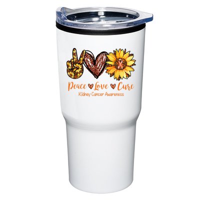 Daisy Peace Love Cure Kidney Cancer Awareness Gift Tumbler
