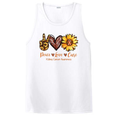 Daisy Peace Love Cure Kidney Cancer Awareness Gift PosiCharge Competitor Tank