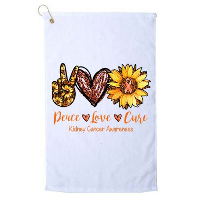 Daisy Peace Love Cure Kidney Cancer Awareness Gift Golf Towel