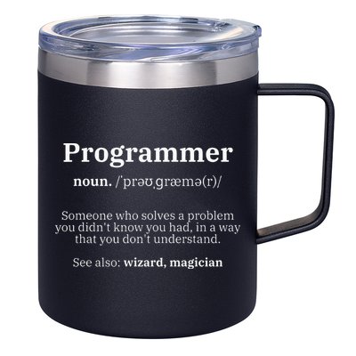 Definition Programmer Meaning Computer Science & Coding 12oz Stainless Steel Coffee Mug